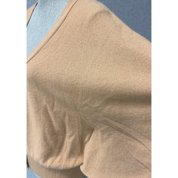Tory Burch Tan Cashmere Dolman Sleeve Button Cardigan Sweater Size Small FLAW - Picture 10 of 12